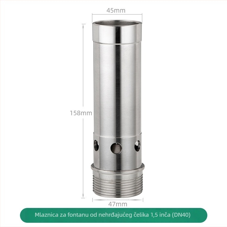 Mlaznica fontane od 304 nehrđajućeg čelika, balonasti efekt, vanjski pejzažni vodeni element, s jednim mlazom