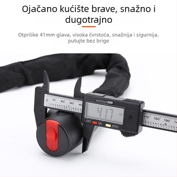 Lančana brava za bicikl s ključem protiv krađe, model JY5012, marka YUUISD, čelični kabel, težina 800 g