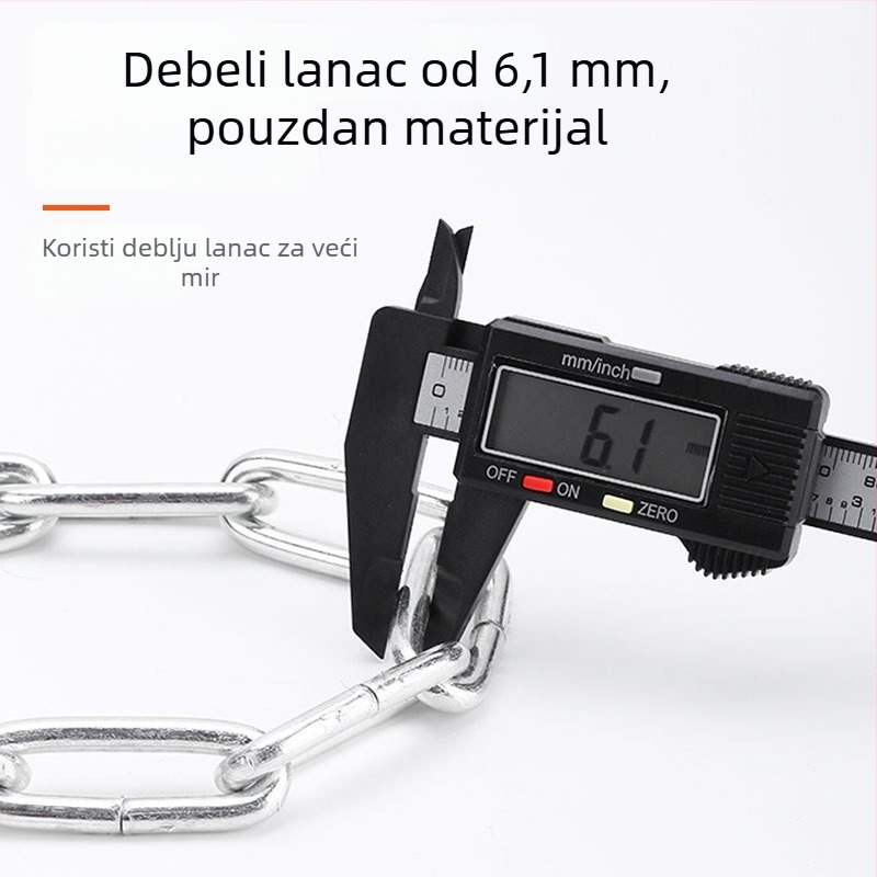 Lančana brava za bicikl s ključem protiv krađe, model JY5012, marka YUUISD, čelični kabel, težina 800 g