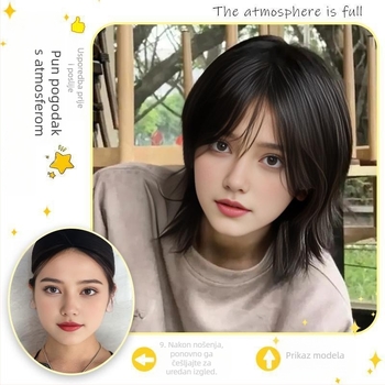 Cosplay perika za muškarce - mullet stil, tkanina, vlakna visoke temperature, može se bojiti i permati