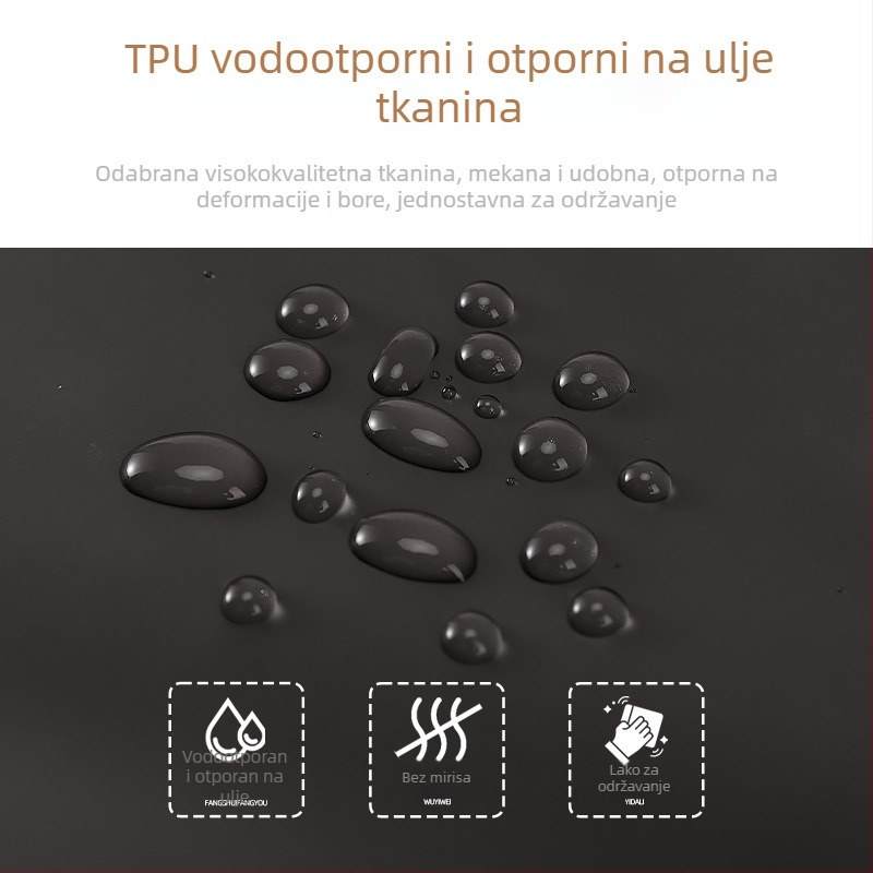 Vodootporna TPU pregača bez rukava za kuhinju i catering, moderni minimalistički dizajn