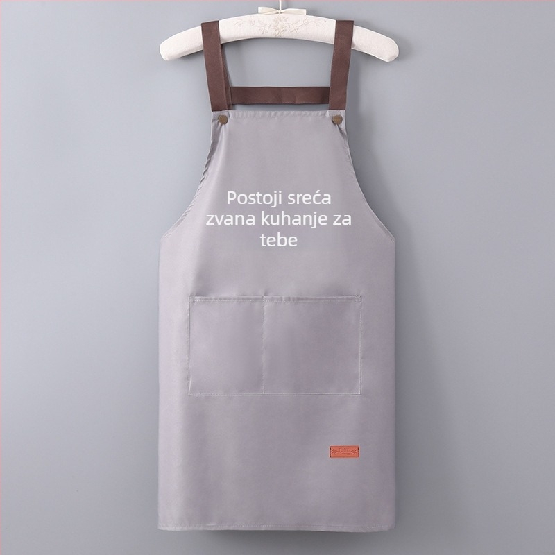 Kuhinjska pregača s rukavima, vodootporna i otporna na masnoće, poliesterska, za odrasle, catering