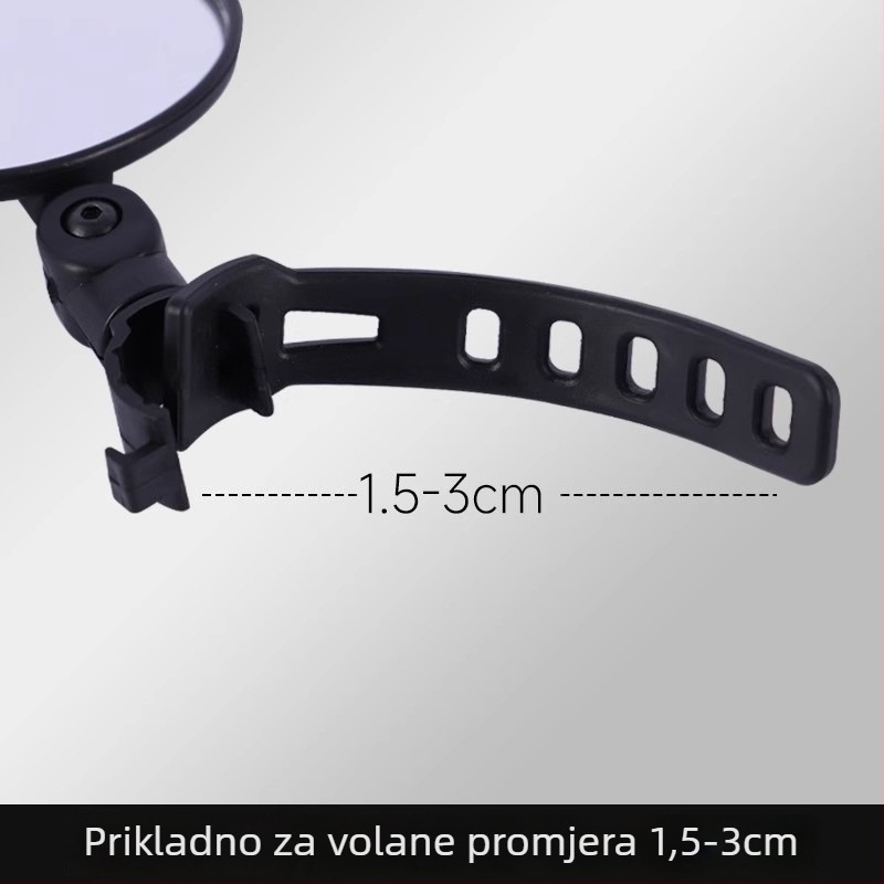 Zadnje ogledalo za električna vozila i bicikle – okruglo, podesivo, široko vidljivo područje, ogledalo za mrtve kutove