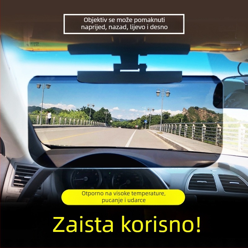 Auto naočale protiv zasljepljivanja s noćnim vidom, PVC materijal, ugrađena instalacija, univerzalna kompatibilnost, otisak logotipa, prilagodba