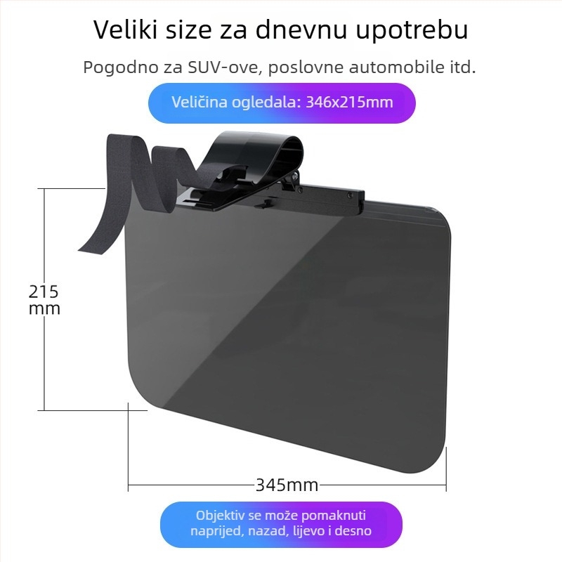 Auto naočale protiv zasljepljivanja s noćnim vidom, PVC materijal, ugrađena instalacija, univerzalna kompatibilnost, otisak logotipa, prilagodba