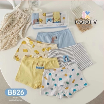 Dječje bokserice od 100% pamuka, Klasa A, za dječake 8+ godina (iznad 140 cm), Proljeće 2024