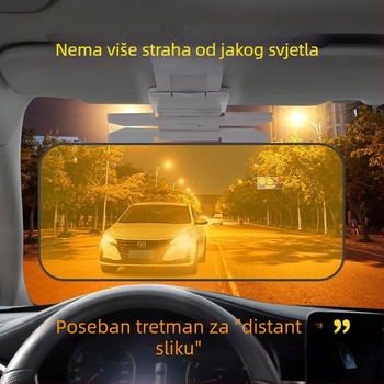 Auto vizir za sunce s zaštitom od zasljepljivanja i noćnim vidom, ABS akril, teleskopska instalacija, mogućnost ispisa loga, opći modeli, prednji dio