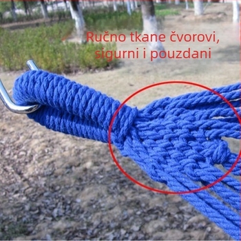Hamak od platna za jednu osobu, izdržljiv, nosivost 120 kg, težina 0,9 kg, marka Hike Mount