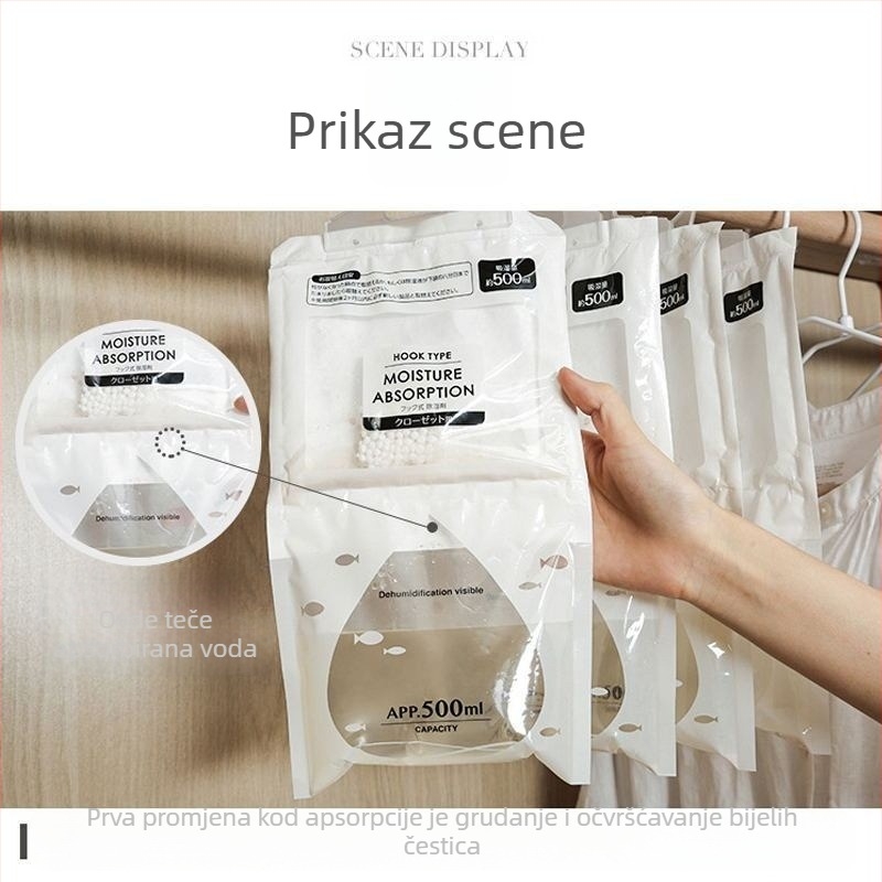 Vješanje desikantska vrećica, upija vlagu, sprječava plijesan, za studentski dom, kutija od 100 komada
