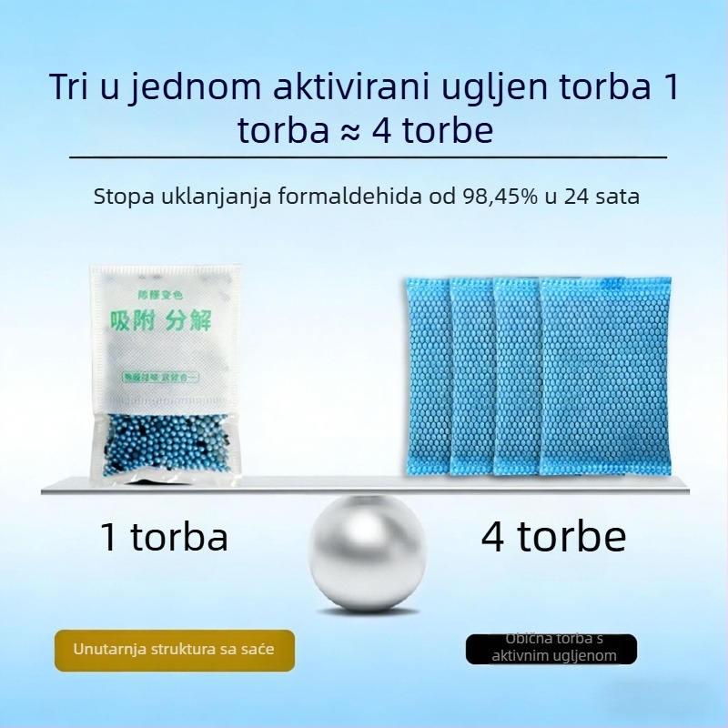 Torba od bambusovog aktivnog ugljena za uklanjanje formaldehida, prirodan miris, pogodna za prostoriju, marka Release freshness