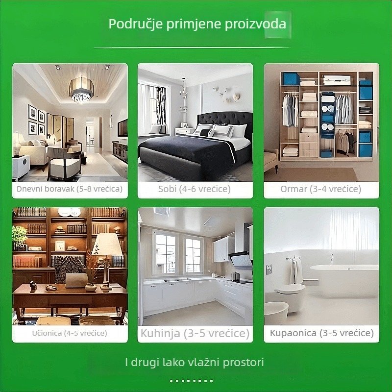 Vješajući desikantni džep za vlagu za ormar i studentski dom, apsorpcija vlage, sprječavanje plijesni, model 27R