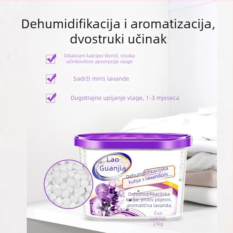 Old Butler Kutija za dehumidifikaciju s lavandom za garderobu – 230 g, vrećica za apsorpciju vlage, šifra artikla 6957411100796