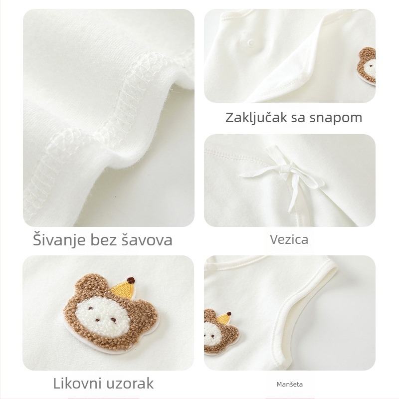 Dječja bezrukavna vesta od pamuka s velurom, 95% pamuka, proljeće/jesen, bez kapuljače, zatvaranje jednim gumbom, uzorci: životinje, pruge, crtani likovi