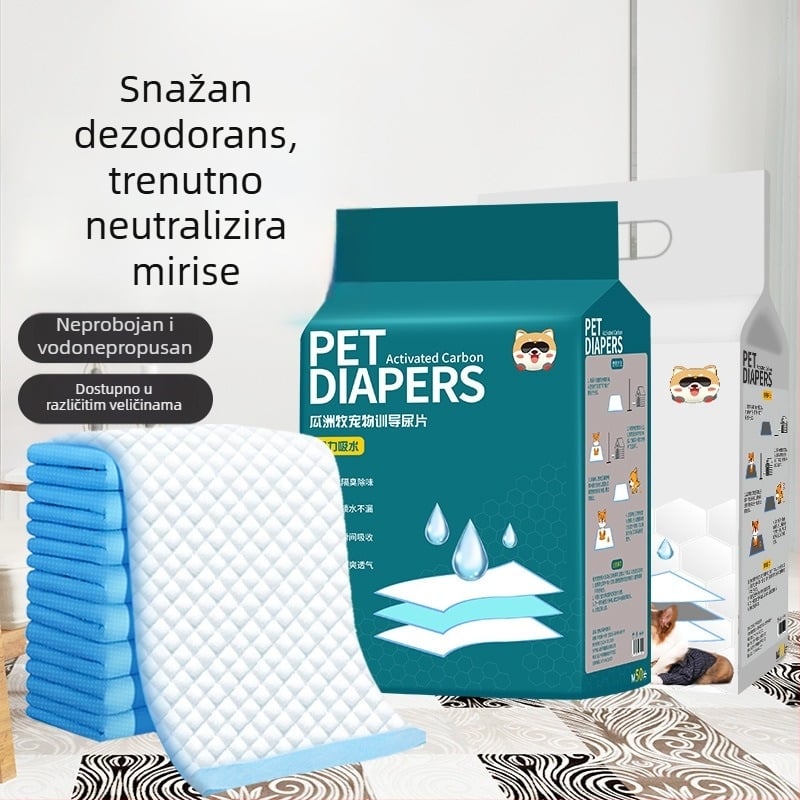 Jednokratne podloge za pse i mačke, 100 kom., nešivani materijal, upijajuće i deodorirajuće