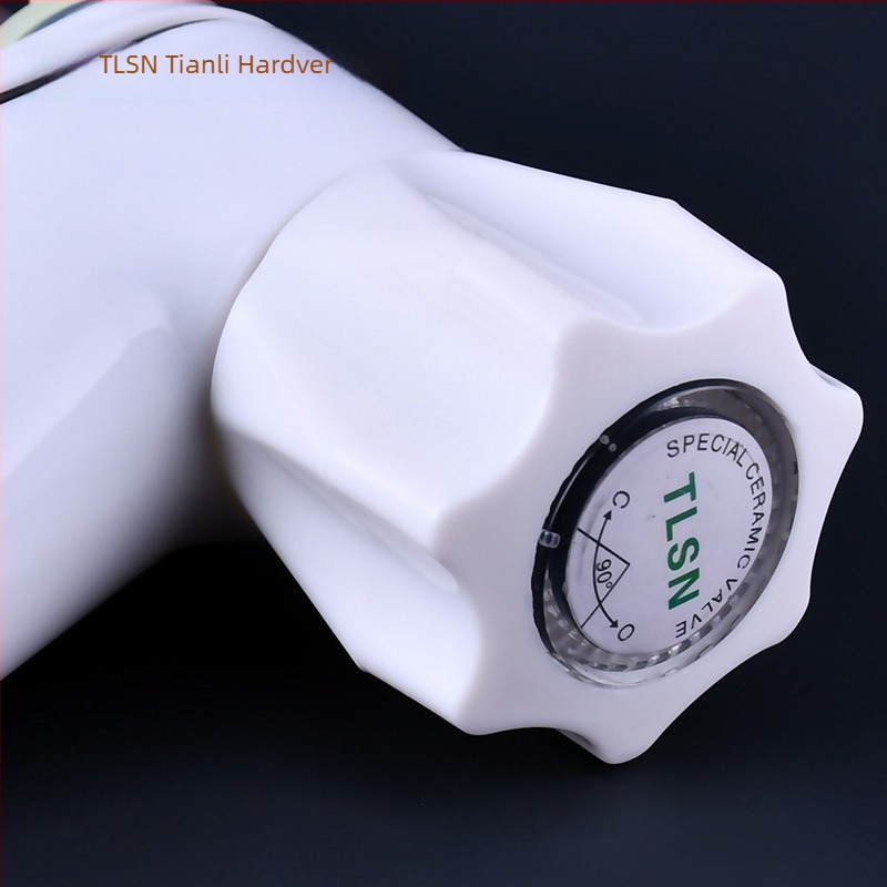 Plastična slavina za drez TLSN90004, keramički ventil, promjer ulaza/izlaza 4 mm, radna temperatura 0–80°C, nazivni tlak 0–8,5