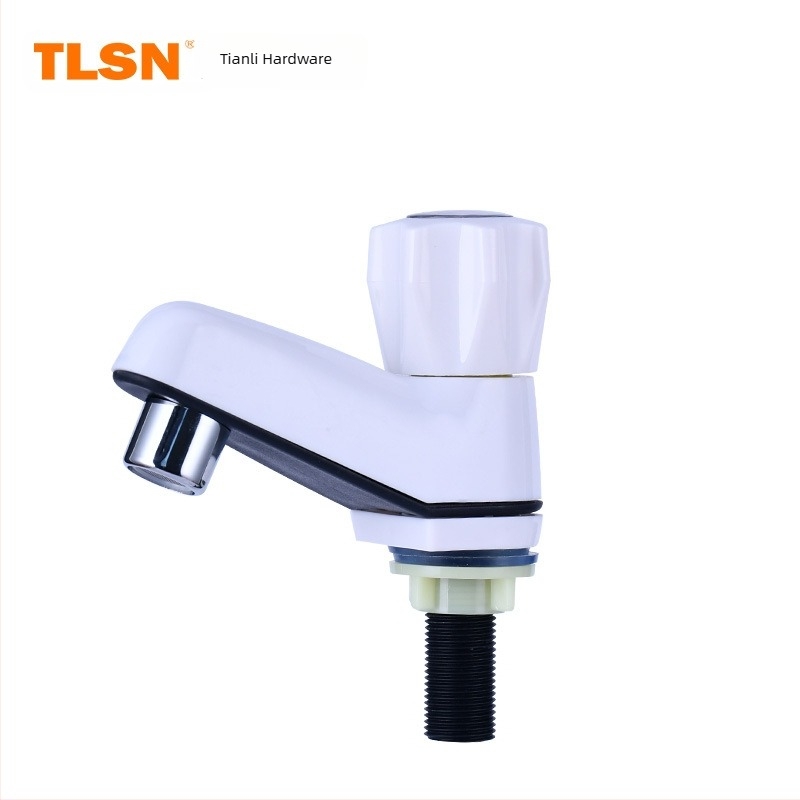 Plastična slavina za drez TLSN90004, keramički ventil, promjer ulaza/izlaza 4 mm, radna temperatura 0–80°C, nazivni tlak 0–8,5