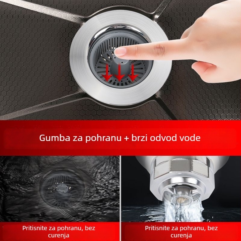 Čep za odvod kuhinjskog sudopera, plastika, model Vegetable Pot Bounce, težina 60 g, stil Moderni minimalistički