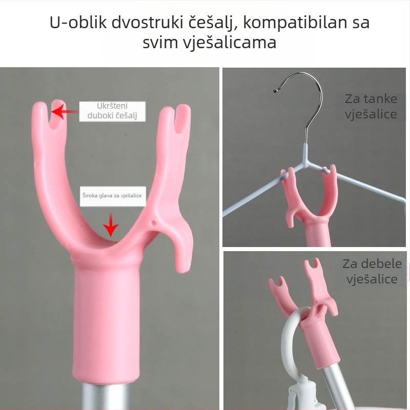 Meiliya Aluminijska Viličica Za Odjeću Za Sušenje Na Balkonu