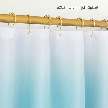 Kupaonska šipka za zavjese – bez bušenja, teleskopna, ravna šipka, za sušenje odjeće i zavjese ormara