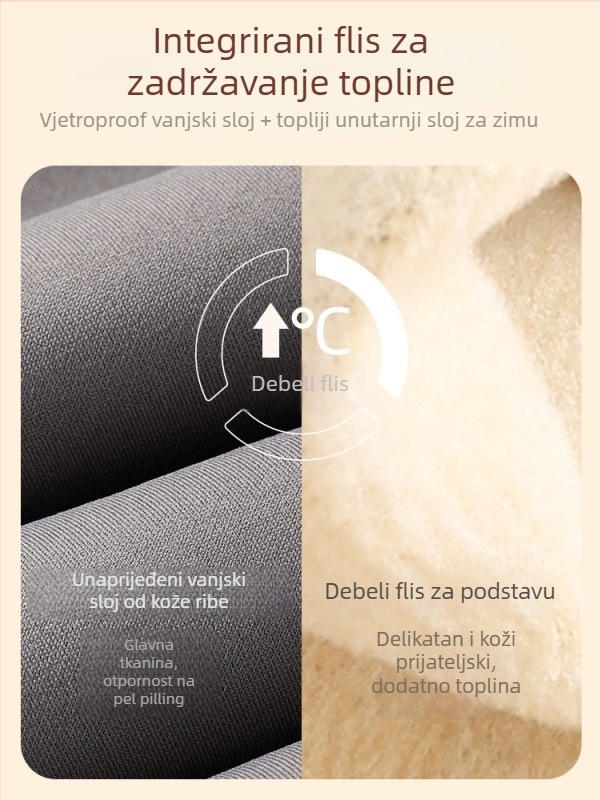 Dječje legice s fleis podstavom, debele, visokim pojasom, puna duljina, najlon 93,6%