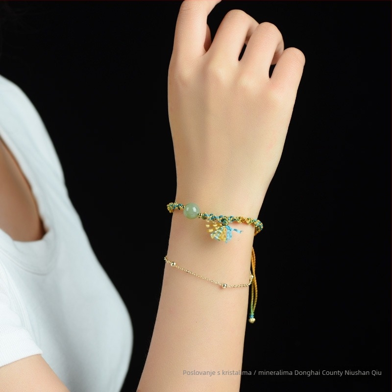 DIY pleteni narukvica od užeta, etničkog stila za žene, ručno izrađena, jesen 2023