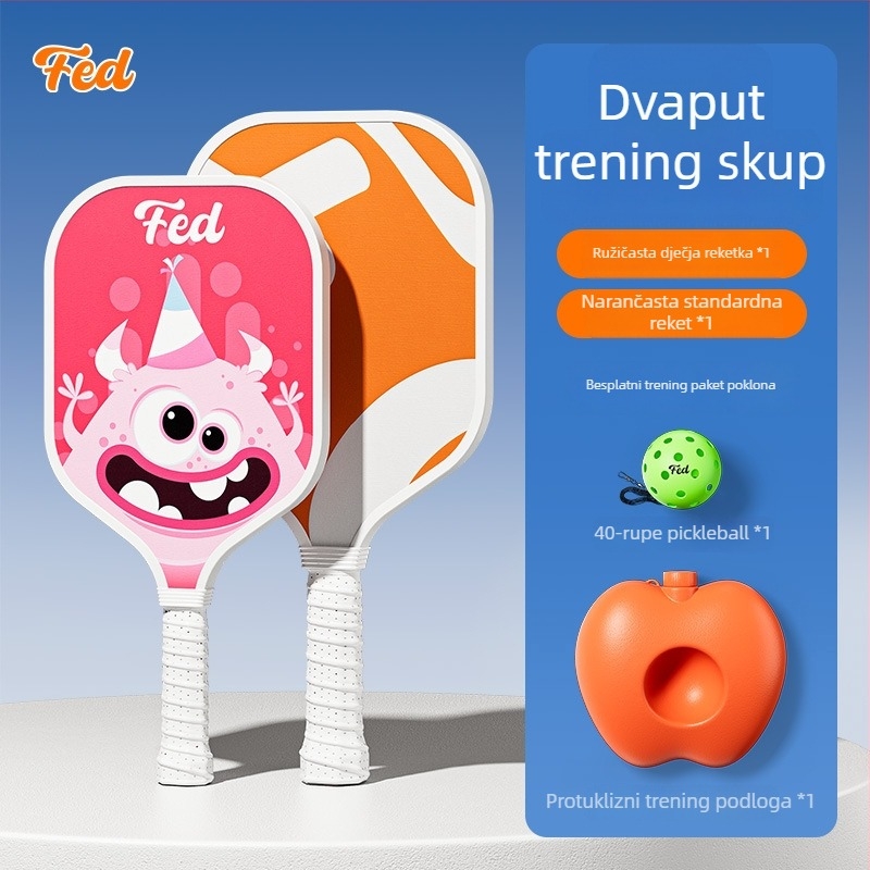 Set za trening pickleball palice za djecu — Feltun, fiberglas, 200 g, drška G5, za početnike