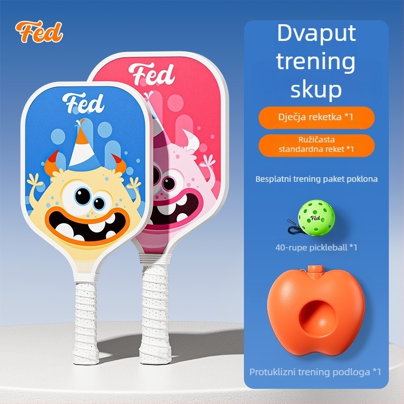 Set za trening pickleball palice za djecu — Feltun, fiberglas, 200 g, drška G5, za početnike