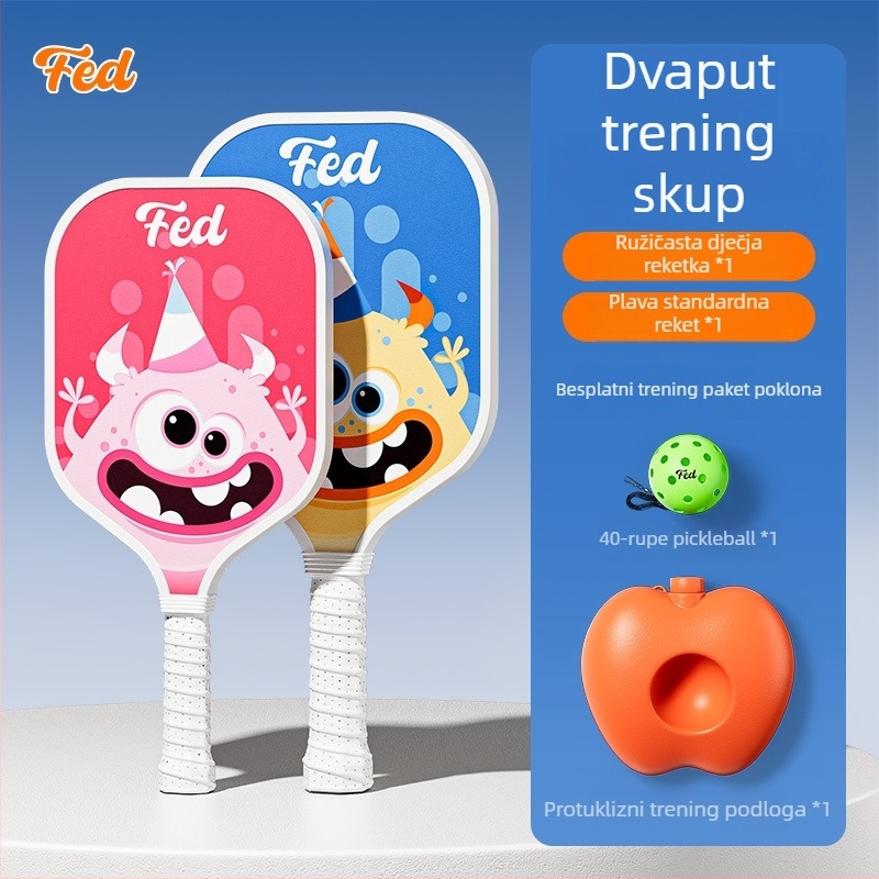 Set za trening pickleball palice za djecu — Feltun, fiberglas, 200 g, drška G5, za početnike