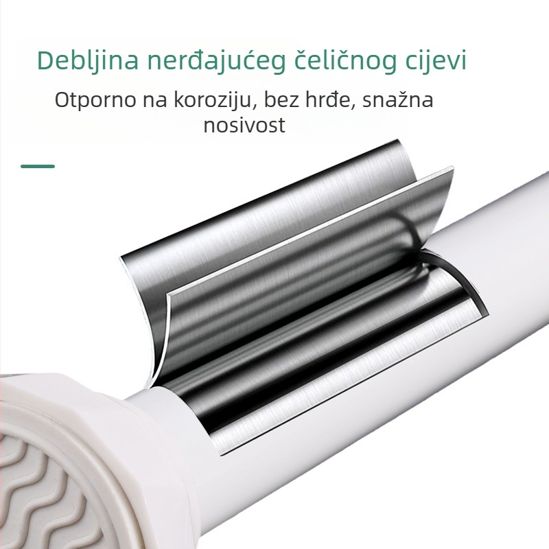 Teleskopski stalak od nehrđajućeg čelika za sušenje odjeće, bez bušenja, balkon, moderni minimalistički dizajn, ODM/Shuntiancai, 2024