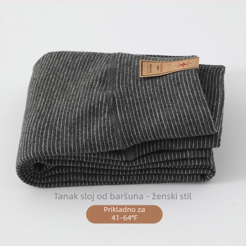 Dječje termo gaće od velura - prugaste, debele, srednji pojas, jesen/zima, 62,5% poliester