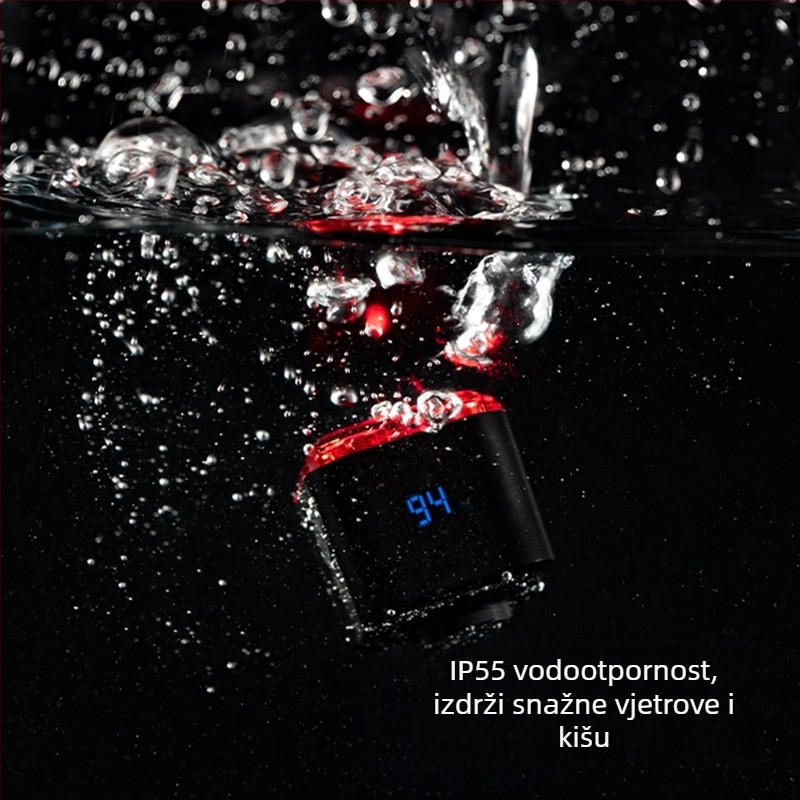 Stražnje svjetlo za bicikl s pametnim detekcijom kočenja, Type-C punjenje, za planinske i cestovne bicikle, svjetlo za noćnu vožnju uz upozorenje