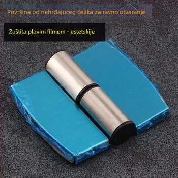 Set hardvera za pregrade javne WC-a od nehrđajućeg čelika, s šarnirima, indikatorom zaključavanja i potpornih nogu, završna obrada: wire drawing