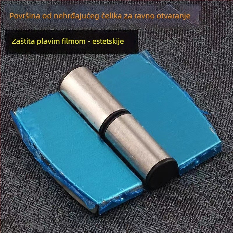 Set hardvera za pregrade javne WC-a od nehrđajućeg čelika, s šarnirima, indikatorom zaključavanja i potpornih nogu, završna obrada: wire drawing