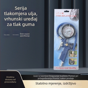 Chenqi digitalni manometar za tlak u gumama s prikazom PSI, raspon 0-220 psi, točnost 0,05, metalno kućište