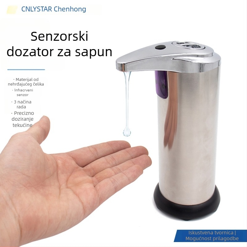ONLYSTAR Doser sapuna sa senzorom – Nehrđajući čelik, infracrveni senzor bez dodira, stolna verzija, 273 g