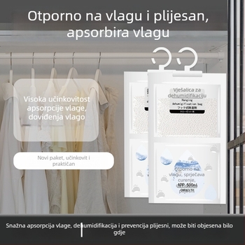 Vješalna vrećica za apsorpciju vlage za unutarnje ormariće i domove – 80 g, bez mirisa, 100 kom./kutija