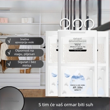 Viseća vrećica za apsorpciju vlage za garderobu i dom – bez mirisa, sušenje i dehumidifikacija, paket od 100 komada