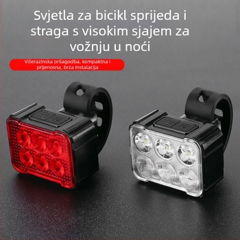 Svjetla za bicikl naprijed i nazad za planinske bicikle – noćna vožnja, upozoravajuće svjetlo, prilagodljivo obradivanje; Značka: Druga; Nije uvezeno; Prikladno za privatnu marku