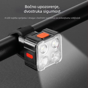Svjetla za bicikl naprijed i nazad za planinske bicikle – noćna vožnja, upozoravajuće svjetlo, prilagodljivo obradivanje; Značka: Druga; Nije uvezeno; Prikladno za privatnu marku