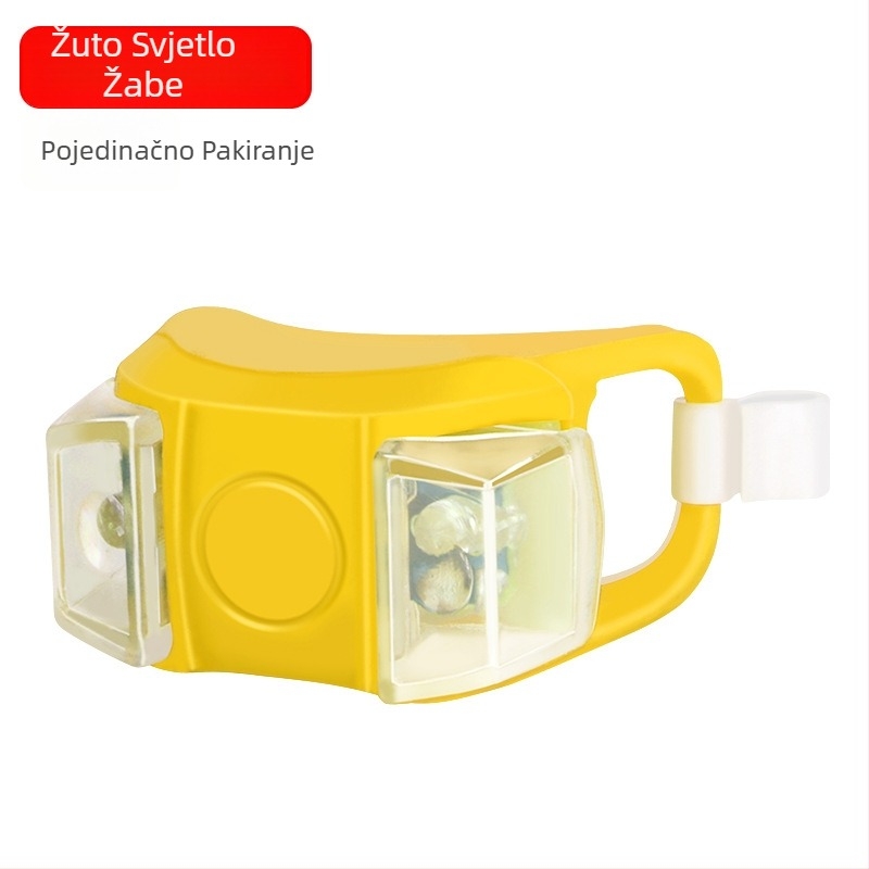 Feng en Frog LED svjetlo za bicikl za noćnu vožnju – prednje i stražnje svjetlo za bicikl, skuter i balans ploču