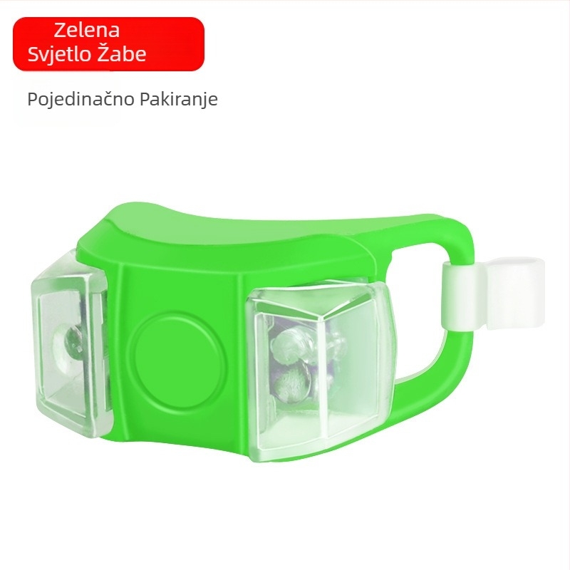 Feng en Frog LED svjetlo za bicikl za noćnu vožnju – prednje i stražnje svjetlo za bicikl, skuter i balans ploču