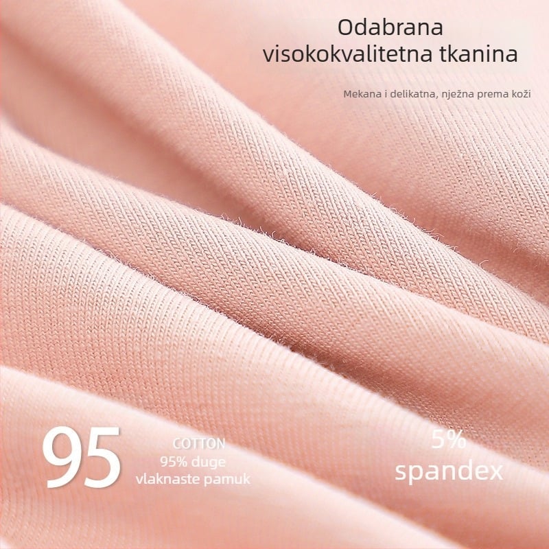 Ženske termo hlače s visokim strukom, 95–100% pamuk, antibakterijske, tople, podrška trbuha, jednodijelne