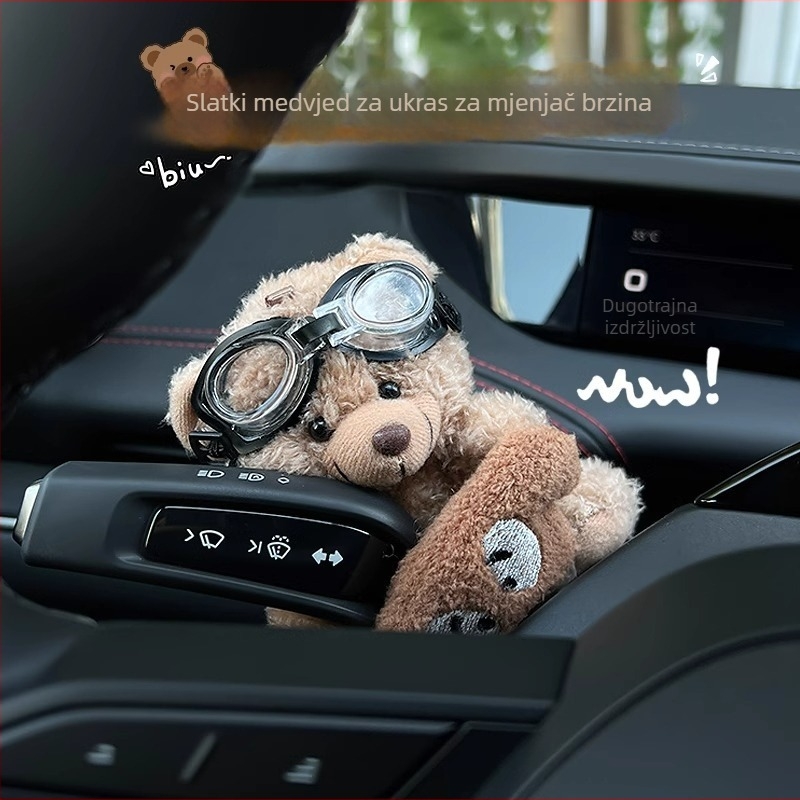 Medvje auto dekoracija – crtani stil (univerzalni model, dekoracija)