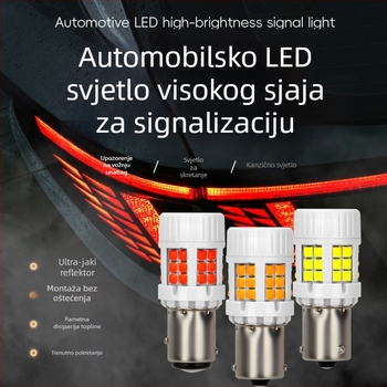 Automobilsko LED signalno svjetlo Ba15s/BA15s/1157, aluminij, univerzalno