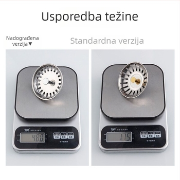Filter za kuhinjsku sudoperu, nehrđajući čelik, poklopac odvoda, model CFGLW, težina 0,2 kg, moderan minimalistički dizajn