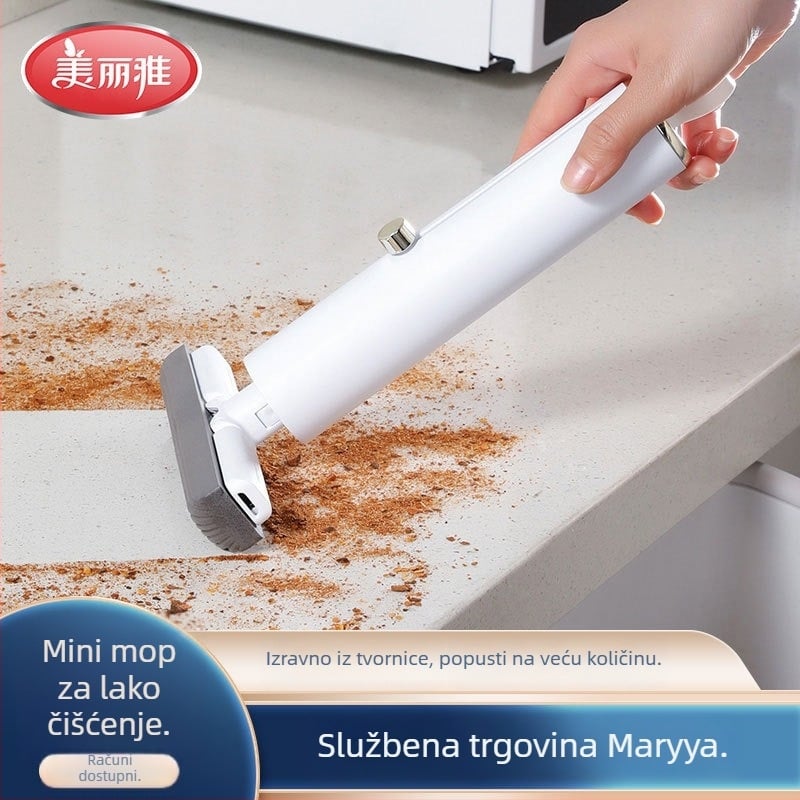 Plastični mop od vlakna pamuka, sklopni, 0,28 kg, za kuhinju i kupaonu