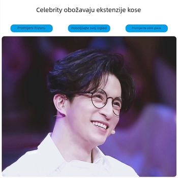 Muški dodatak za kosu od pravih ljudskih vlasi, kratka duljina, ručno tkan, može se bojiti toplim bojama, potpuno vlasi dio za povećanje volumena na tjemenu