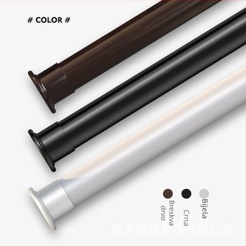 Teleskopska šipka za vješanje odjeće – bez bušenja, za kupaonicu i zavjese, moderni minimalistički dizajn, visokougljični čelik