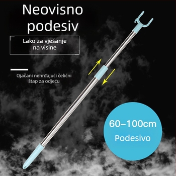 Proširivač za sušenje odjeće s PP tijelom i drškom od nehrđajućeg čelika, za balkon, moderan minimalistički stil, izlazak ljeta 2025, oznaka A01512