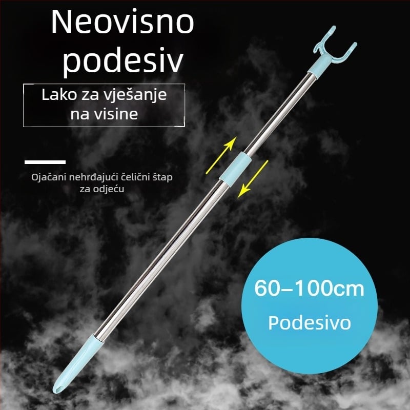 Proširivač za sušenje odjeće s PP tijelom i drškom od nehrđajućeg čelika, za balkon, moderan minimalistički stil, izlazak ljeta 2025, oznaka A01512